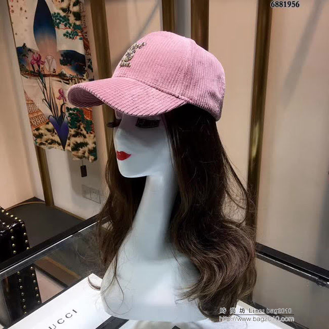 YSL聖羅蘭 跑量款 2018秋冬新款棒球帽 燈芯絨鴨舌帽 6881956 LLWJ6771
